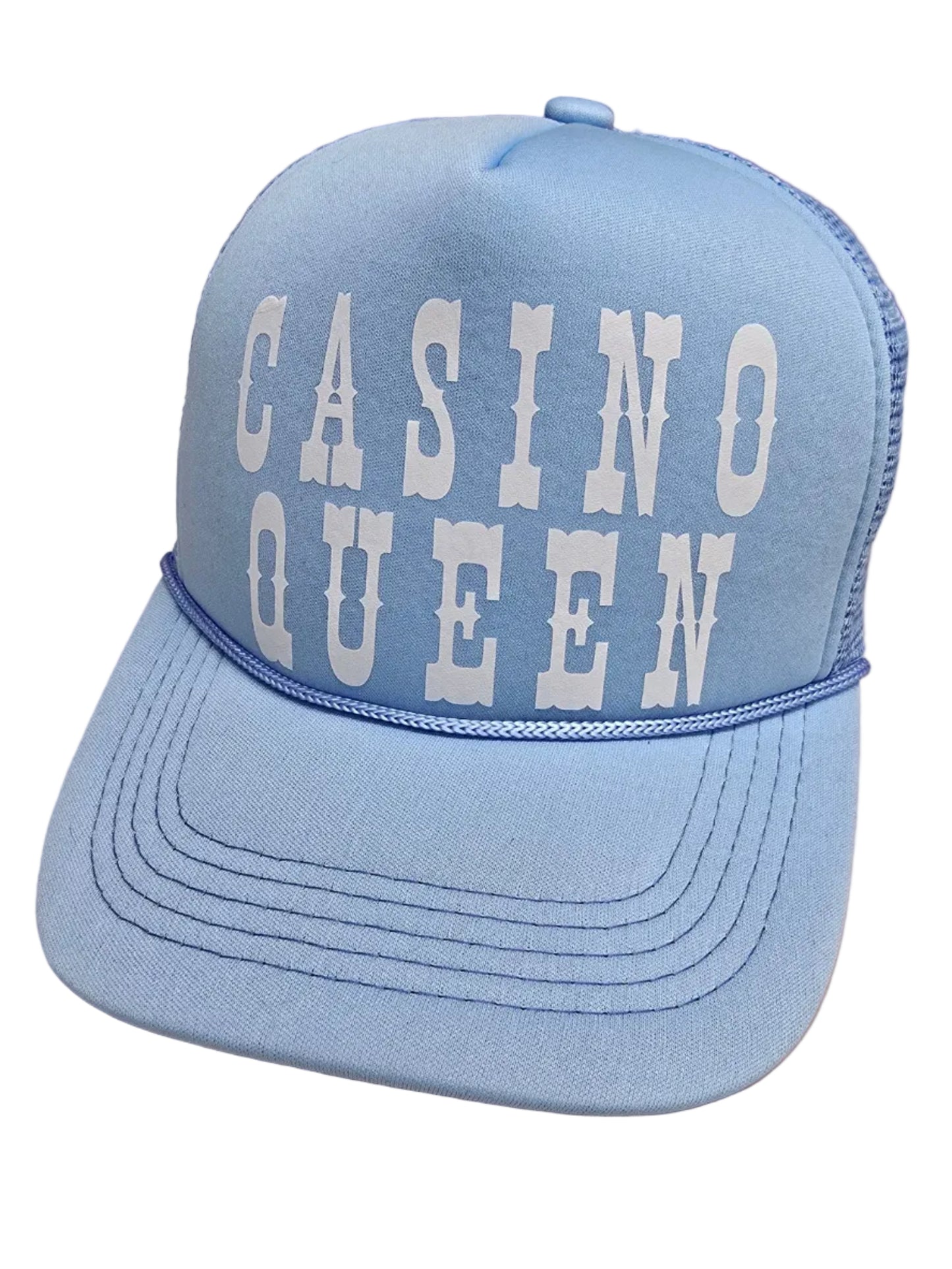 Casino Queen Light Blue Trucker Cap