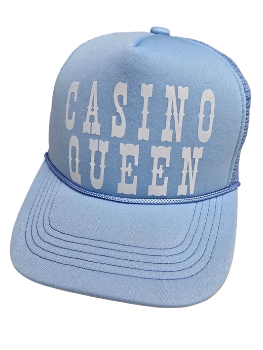 Casino Queen Light Blue Trucker Cap