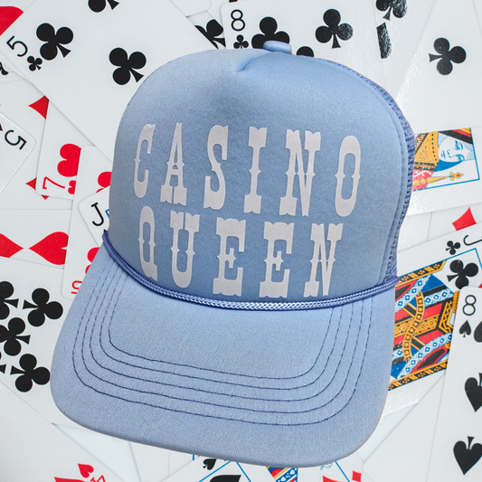 Casino Queen Light Blue Trucker Cap